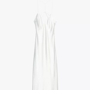 Elegant White Spaghetti Strap Dress